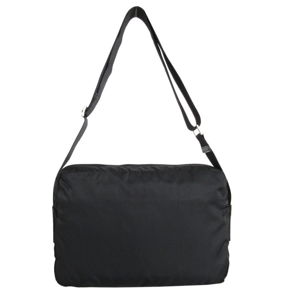 Prada Shoulder Crossbody Bag Black Silver